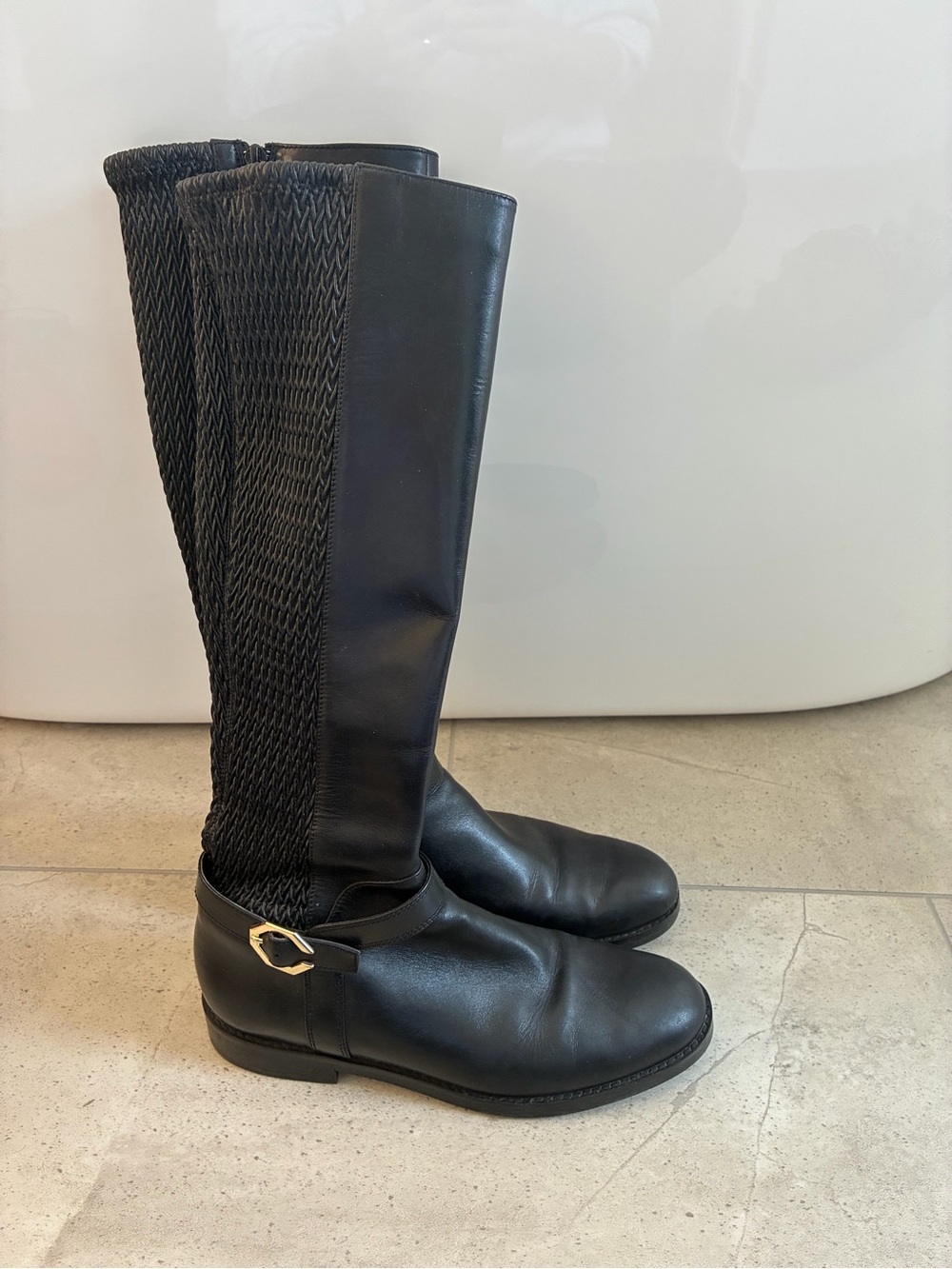 Black Women's Cole Haan Knee-High Riding Boots
